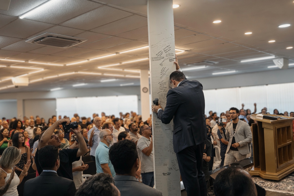 Comunidade reunida em oração
